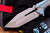 Arcane Design/Isham Bladeworks "The Plexus" Folding Knife Grey/Teal Titanium 3.6" Japanese Tanto Stonewash