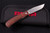 Enrique Pena Custom Lannys Clip Brown Micarta Front Flipper 2.75" Hand Rubbed