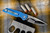 ProTech Custom TR-3 002 Tactical Response Automatic Blue Titanium Knife 3.5" Irie Mirror Polish TR-3 002