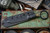 RMJ Tactical "Stabby Guy" Ringed Chisel Pry Tool Dirty Olive G10 3.75" CPM-3V Black Hand-Textured