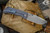 McNees Knives PM Mac 2 Blue "Atomic" Titanium Knife 3.5" Stonewash