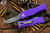 Microtech Hera Purple OTF Automatic Knife 3" Drop Point Apocalyptic Stonewash 703-10APPU
