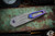 Medford Nosferatu Auto Knife Tumbled Titanium w/ Violet HW/Clip 3.5" S35VN Tumbled Spike