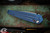 Medford Nosferatu Auto Knife Blue Titanium, Flamed HW/Clip 3.5" S45VN Tumbled Spike