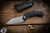 Bastinelli Knives Dragotac Compact IKBS Folding Knife Black G10 3.6" M390 Stonewash