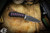 Bastinelli Knives "Sin" Purple Rayskin Tsuka Wrap Menuki 3.5" Dark Stonewash 