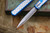 Heretic Knives "Cleric 2" OTF Blue Aluminum/Textured Stainless Inlay 4.25" Stonewash Dagger H020-2A-BLU