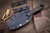 Microtech/Borka Blades SBD Bronze Skulls Fixed Blade Knife 4" DLC Dagger Serrated 