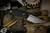 Tactile Knife /Matt Christensen "Dreadeye" Micarta Fixed Blade Knife 2.75" MagnaCut Leather Sheath