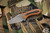 Boatright Bladeworks Custom Esker Fixed Blade Knife Orange/Black G10 2.4" Tanto Acidwash