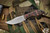 Boatright Bladeworks Custom Cenote Fixed Blade Knife Red/Black Micarta 3.3" Satin Stonewash 