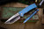 Chaves Knives Ultramar 229 Redencion Customized Titanium Blue/Bronze 3.6" Tanto M390 (Preowned)