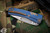 Medford Slim Midi Folding Knife Blue/Bronze Acanthus Leaves 3.25" S45VN Tumbled Drop Point