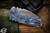 Medford Praetorian "T" Folding Knife Blue Sculpted "Stained Glass"Titanium 3.75" MagnaCut Tumbled Tanto