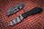 Mick Strider Knives SMF Black G10/Flamed Titanium 4" Drop Point Tiger Stripe