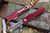 Microtech Hera Merlot Red OTF Automatic Knife 3" Drop Point Stonewash Serrated 703-11MR