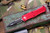 Microtech Hera OTF Automatic Knife Red 3" Dagger Black Serrated 702-2RD