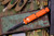  Microtech Ultratech Orange OTF Knife 3.4" Black Serrated 122-3OR 