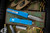 Microtech Ultratech Blue OTF Knife 3.4" Apocalyptic Double Full Serrated 122-D12APBL