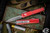 Microtech Ultratech Distressed Red OTF Knife 3.4" Double Full Serrated 122-D12DRD