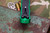 Heretic Knives "Cleric 2" OTF Green Aluminum/Textured Stainless Inlay 4.25" Black Two Tone Black Dagger H020-10A-GRN