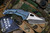 Borka Blades/Bond Knives Custom SHYLOCK Blue Winged Borka Rock Pattern 3.75" Two Tone Acid Wash