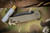 QSP Knives Penguin Plus Flipper Knife Bronze Titanium Stonewash 3.375" CPM-20CV Black Stonewashed Sheepsfoot - QS130XL-B (Preowned)