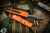 Microtech UTX-85 OTF Automatic Knife Orange 3" Dagger Serrated Black 232-2OR