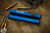 Heretic Knives "Colossus" OTF Blue Aluminum 3.5" Two Tone Black Drop Point H039-10A-BLU