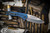 Medford Praetorian Slim Flipper Folding Knife Flame Anodized/Blue Titanium 3.3" Tanto Satin