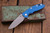 Rick Hinderer Knives XM-18 3.5" Skinny Slicer Blue/Black G10, Battle Bronze