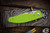 Three Rivers Manufacturing ATOM Folding Knife Lime Green G10 3.5" Drop Point Stonewash