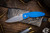 Three Rivers Manufacturing ATOM Folding Knife Royal Blue 3D Textured G10 3.5" Drop Point Stonewash