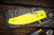 Three Rivers Manufacturing ATOM Folding Knife Safety Yellow 3D Textured G10 3.5" Drop Point Stonewash