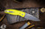 Three Rivers Manufacturing ATOM Folding Knife Safety Yellow 3D Textured G10 3.5" Drop Point Stonewash