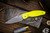 Three Rivers Manufacturing ATOM Folding Knife Safety Yellow 3D Textured G10 3.5" Drop Point Stonewash