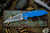 Rick Hinderer Knives EKlipse Flipper Blue G10 3.5" Wharncliffe Stonewash Bronze