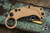 Reate EXO-K Karambit Button Lock Knife Tan Aluminum 3" PVD (Trainer Included)