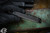 Heretic Knives Custom "Wraith" Flipper Woodgrain Damascus, DLC Titanium Bolster 3.6" Wood Grain San Mai Tanto