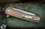 ProTech Malibu Custom Titanium Knife Bronze 3.25" Mirror Polish Reverse Tanto 2023.007