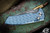 ProTech SBR Custom Automatic Folding Knife Blue Feather Titanium  2.5" Vegas Forge Damascus  2023.003