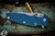 Rick Hinderer Knives EKlipse Flipper Blue/Black G10 3.5" Wharncliffe Battle Bronze