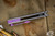 Chaves Knives Ultramar Redencion Street Titanium Folding Knife, Violet Skull Clip/Backspacer 3.25" Tanto
