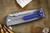 Chaves Knives Ultramar Redencion Street Titanium Folding Knife, Purple Skull Clip/Backspacer 3.25" Tanto