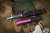 Microtech Ultratech Tri Grip Pink Hardware Hellhound OTF Automatic Knife 3.4" BlacK 119T-1PKEKS