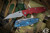 Rick Hinderer Knives EKlipse Flipper Red G10 3.5" Wharncliffe Battle Blue