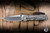 Left Hand-Chris Reeve Knives Large Inkosi Folding Knife Sandblasted Titanium, Blue Accents 3.6" MagnaCut Drop Point LIN-1001