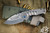 Medford Praetorian Genesis "T" Folding Knife Tumbled Titanium, Flamed HW/Clip 3.3" Drop Point