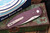 Three Rivers Manufacturing ATOM Folding Knife Diamond Texture Merlot Micarta 3.5" Drop Point Stonewash