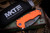 Medford Praetorian Scout M/P Folding Knife Hi-Vis Orange G10, Flamed HW/Clip 3.75" Tanto PVD